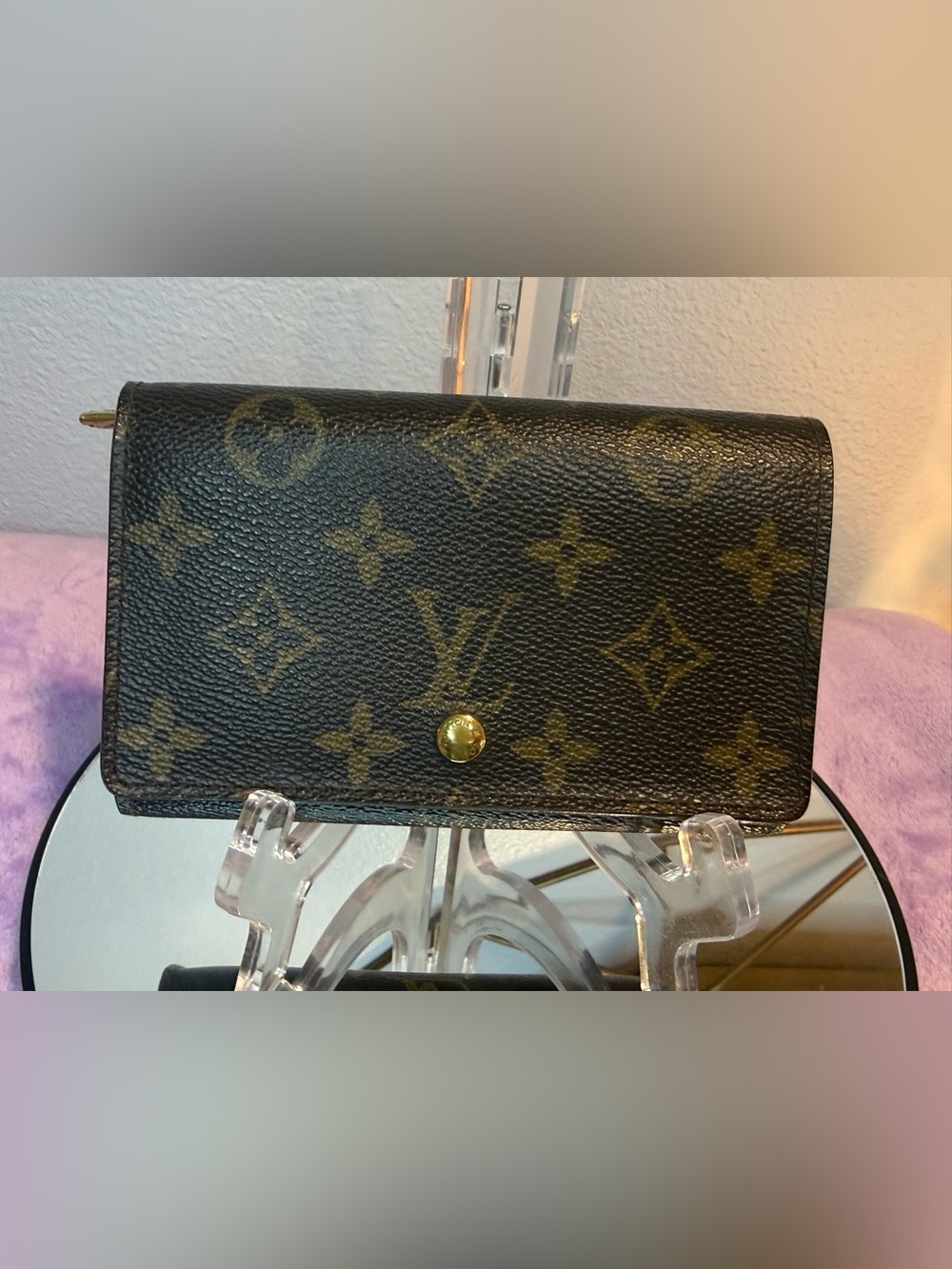 Authentic Louis Vuitton Porte Monnaie Billets Trésor M61730 Monogram Wallet